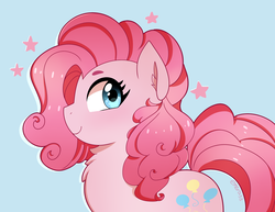 Size: 3000x2315 | Tagged: safe, artist:emera33, pinkie pie, earth pony, pony, g4, cute, diapinkes, female, high res, mare, simple background, smiling, solo