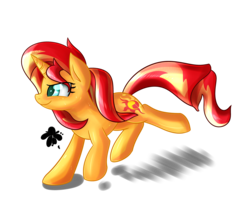 Size: 3400x2800 | Tagged: safe, artist:katakiuchi4u, sunset shimmer, pony, unicorn, g4, atg 2017, female, high res, mare, newbie artist training grounds, running, simple background, solo, transparent background