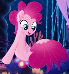 Size: 640x691 | Tagged: safe, screencap, pinkie pie, earth pony, pony, seapony (g4), g4, my little pony: the movie, cropped, cute, diapinkes, dorsal fin, female, fin, fish tail, flowing mane, flowing tail, looking at you, mare, ocean, open mouth, open smile, scales, seaponified, seapony pinkie pie, seaquestria, smiling, smiling at you, species swap, swimming, tail, that pony sure does love being a seapony, underwater, water