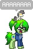 Size: 110x162 | Tagged: safe, oc, oc only, oc:bitter pill, oc:short fuse, pony, unicorn, pony town, aaaaaaaaaa, clothes, cute, cutie mark, glasses, plushie, screaming, simple background, sweater, transparent background