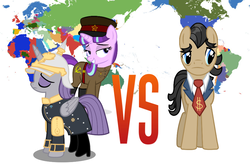 Size: 914x600 | Tagged: safe, filthy rich, maud pie, starlight glimmer, alicorn, pony, g4, alicornified, capitalism, communism, german empire, history, maudicorn, pickelhaube, race swap, soviet union, stalin glimmer, victoria 2, world war i