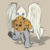 Size: 800x800 | Tagged: safe, artist:zempy3, oc, oc only, oc:der, griffon, cookie, food, micro, paw pads, solo, that griffon sure "der"s love cookies