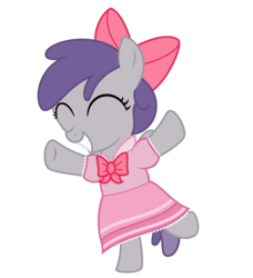 Size: 7000x7667 | Tagged: safe, artist:besttubahorse, tornado bolt, pegasus, pony, g4, absurd resolution, bipedal, bow, clothes, cute, dress, female, filly, simple background, smiling, solo, tornadorable, transparent background, vector