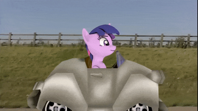 1478105 - safe, artist:goatcanon, twilight sparkle, alicorn, pony, 3d,  animated, car, cute, driving, female, gif, green screen, my name is saad,  my name is sad, source filmmaker, toontown online, twilight sparkle  (alicorn) -