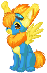 Size: 217x336 | Tagged: artist needed, safe, spitfire, cat pony, original species, pegasus, pony, g4, clothes, cute, female, simple background, solo, transparent background, uniform, wonderbolts, wonderbolts uniform