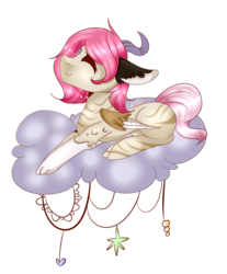 Size: 1024x1234 | Tagged: safe, artist:glitterskies2808, oc, oc only, dracony, hybrid, cloud, female, prone, simple background, solo, transparent background