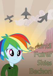 Size: 524x750 | Tagged: safe, artist:totallynotabronyfim, rainbow dash, equestria girls, g4, alternate hairstyle, clothes, cover art, flight suit, mig-21, pilot dash