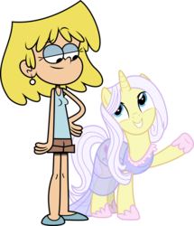 Size: 5754x6698 | Tagged: safe, artist:cloudyskie, artist:timeymarey007, lily lace, human, pony, unicorn, g4, .svg available, absurd resolution, clothes, crossover, female, happy, lori loud, mare, shorts, simple background, smiling, tank top, the loud house, transparent background, vector