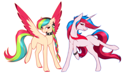 Size: 2317x1390 | Tagged: safe, artist:alphaaquilae, oc, oc only, pony, duo