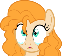 Size: 5053x4573 | Tagged: safe, artist:jhayarr23, pear butter, earth pony, pony, g4, the perfect pear, absurd resolution, crying, female, mare, simple background, solo, transparent background, vector