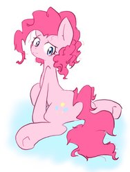 Size: 768x1024 | Tagged: safe, artist:akainu_pony, pinkie pie, pony, g4, female, messy mane, solo, underhoof