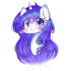 Size: 768x768 | Tagged: safe, artist:windymils, oc, oc only, oc:windy cloud, pony, unicorn, bust, female, mare, portrait, simple background, solo, transparent background