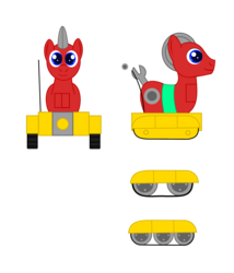 Size: 2000x2335 | Tagged: safe, artist:trackheadtherobopony, oc, oc only, oc:trackhead, pony, robot, robot pony, high res, reference sheet, solo
