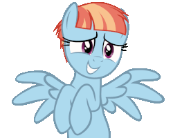 Size: 700x560 | Tagged: safe, artist:accu, edit, windy whistles, pegasus, pony, g4, animated, bipedal, cute, female, gif, grin, looking at you, loop, mare, nervous, nervous smile, perfect loop, simple background, smiling, smiling at you, solo, spread wings, transparent background, windybetes, wings