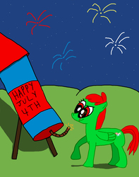 Size: 2197x2789 | Tagged: safe, artist:sb1991, oc, oc only, oc:fire sparks, pony, 4th july, 4th of july, american independence day, female, fireworks, high res, holiday, independence day, night, solo