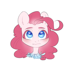 Size: 3000x3000 | Tagged: safe, artist:aphphphphp, pinkie pie, earth pony, pony, g4, bust, female, high res, mare, portrait, simple background, solo, white background