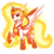 Size: 2048x2048 | Tagged: safe, artist:sacredroses-art, daybreaker, alicorn, pony, a royal problem, g4, female, high res, open mouth, raised hoof, simple background, smiling, solo, spread wings, transparent background, wings