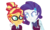 Size: 1161x688 | Tagged: safe, artist:creepypastafran, rarity, sunset shimmer, equestria girls, g4, alternate universe, glasses, simple background, transparent background