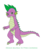 Size: 1182x1414 | Tagged: safe, artist:pyrus-leonidas, spike, dragon, legends of equestria, g4, looking at you, male, simple background, solo, transparent background, wavy mouth