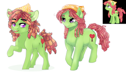 Size: 2950x1700 | Tagged: safe, artist:schokocream, tree hugger, earth pony, pony, g4, colored pupils, cute, female, mare, raised hoof, smiling, solo