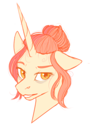 Size: 777x1080 | Tagged: safe, artist:kseniyart, oc, oc only, oc:jazz hands, pony, unicorn, bags under eyes, bust, female, limited palette, mare, portrait, simple background, solo, transparent background