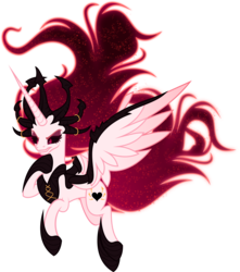 Size: 6000x6786 | Tagged: safe, artist:orin331, princess flurry heart, alicorn, pony, dancerverse, g4, absurd resolution, alternate universe, black sclera, corrupted, evil, evil flurry heart, female, hoof shoes, mare, nightmare flurry heart, nightmarified, older, older flurry heart, red eyes, simple background, solo, transparent background