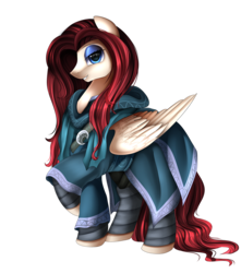 Size: 3405x3856 | Tagged: safe, artist:pridark, oc, oc only, oc:blade dancer, pegasus, pony, clothes, commission, female, high res, mage, mare, raised hoof, simple background, solo, transparent background