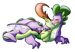 Size: 3058x2113 | Tagged: safe, artist:heyerika, spike, thorax, changedling, changeling, dragon, g4, blushing, cuddling, cute, gay, high res, king thorax, male, older, older spike, ship:thoraxspike, shipping, simple background, spikabetes, spikelove, thorabetes, transparent background