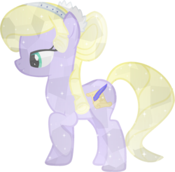 Size: 1989x1959 | Tagged: safe, artist:flower-horse, artist:princesswaifu, oc, oc only, oc:allium, crystal pony, earth pony, pony, base used, crystallized, female, mare, simple background, solo, transparent background