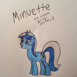Size: 1080x1080 | Tagged: safe, artist:pony_brony_art, minuette, pony, unicorn, g4, color, colored, paper, pencil, pencil drawing, solo, traditional art