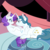 Size: 1024x1024 | Tagged: safe, artist:uniquecolorchaos, fancypants, rarity, pony, g4, bed, male, on back, preggity, pregnant, prone, ship:raripants, shipping, story included, straight