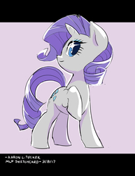 Size: 3400x4400 | Tagged: safe, artist:alts-art, rarity, pony, unicorn, g4, colored pupils, female, high res, mare, raised hoof, simple background, smiling, solo, sparkly eyes, wingding eyes