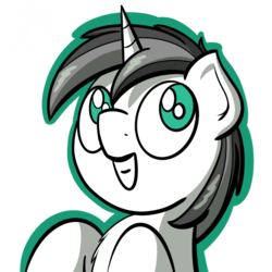 Size: 1000x1000 | Tagged: safe, artist:ashtoneer, oc, oc only, oc:badge, pony, unicorn, bust, male, portrait, simple background, solo, stallion, transparent background