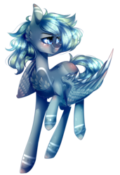 Size: 1537x2251 | Tagged: safe, artist:huirou, oc, oc only, oc:silver ivy, pegasus, pony, blushing, chest fluff, commission, female, mare, simple background, smiling, solo, transparent background