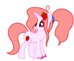 Size: 704x579 | Tagged: safe, artist:duyguusss, oc, oc only, oc:strawberry sugar, pony, unicorn, female, mare, simple background, solo, transparent background
