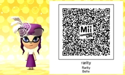 Size: 400x240 | Tagged: safe, rarity, pony, g4, barely pony related, mii, qr code, tomodachi life