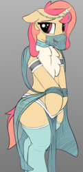 Size: 1166x2400 | Tagged: safe, artist:graboiidz, oc, oc only, oc:rosette fluff, pony, belly dancer, chest fluff, clothes, see-through, simple background, solo, transparent, veil