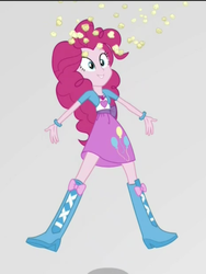 Size: 1536x2048 | Tagged: safe, screencap, pinkie pie, equestria girls, equestria girls specials, g4, my little pony equestria girls: mirror magic, cute, female, food, jumping, magical geodes, mirror world, popcorn, simple background, smiling, solo, white background