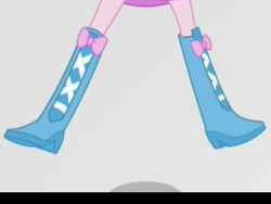 Size: 2048x1536 | Tagged: safe, screencap, pinkie pie, equestria girls, equestria girls specials, g4, my little pony equestria girls: mirror magic, boots, clothes, female, high heel boots, jumping, legs, mirror world, pictures of legs, shoes, solo