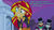 Size: 300x168 | Tagged: safe, edit, edited screencap, screencap, snails, snips, sunset shimmer, comic:a new change, equestria girls, g4, my little pony equestria girls, bad edit, fanfic, implied hormones, implied mood swing, picture for breezies, pregnant, pregnant edit, teen pregnancy