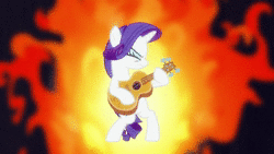 Size: 1920x1080 | Tagged: safe, screencap, rarity, pony, g4, honest apple, animated, bipedal, female, five seconds or less, guitar, guitar solo, guitarity, musical instrument, solo, sound, webm