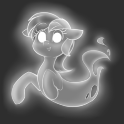 Size: 500x500 | Tagged: safe, artist:cosmalumi, oc, oc only, oc:summer eve, ghost, pony, blank eyes, simple background, solo, transparent