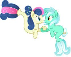 Size: 1871x1501 | Tagged: safe, artist:cloudy glow, bon bon, lyra heartstrings, sweetie drops, seapony (g4), g4, my little pony: the movie, adorabon, cute, female, lesbian, looking at each other, lyrabetes, seaponified, seapony bon bon, seapony lyra, ship:lyrabon, shipping, simple background, smiling, species swap, transparent background