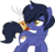 Size: 600x577 | Tagged: safe, artist:t-aroutachiikun, pony, unicorn, cutie mark background, eyepatch, male, ponified, raised hoof, shokudaikiri mitsutada, solo, stallion