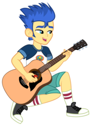 Size: 1280x1775 | Tagged: safe, artist:ro994, flash sentry, equestria girls, g4, my little pony equestria girls: legend of everfree, camp everfree outfits, clothes, converse, guitar, male, outfit, shoes, simple background, socks, solo, transparent background, vector