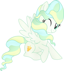 Size: 2061x2289 | Tagged: safe, artist:luckyclau, vapor trail, pegasus, pony, g4, cute, female, high res, looking at you, mare, one eye closed, simple background, smiling, solo, transparent background, vaporbetes, wink