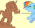 Size: 916x742 | Tagged: safe, artist:didgereethebrony, rainbow dash, rarity, pony, g4, mud, mud pony, muddy, prank