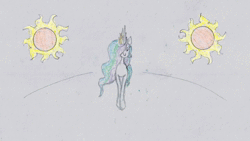 Size: 1280x720 | Tagged: safe, artist:limeylassen, princess celestia, princess luna, alicorn, pony, g4, animated, dancing, female, frame by frame, grin, headbob, mika, noise warning, smiling, sound, sunglasses, touches you, traditional animation, traditional art, webm, youtube link