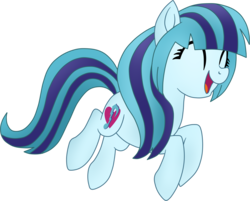 Size: 2180x1754 | Tagged: safe, artist:luckyclau, sonata dusk, earth pony, pony, g4, alternate hairstyle, cute, earth pony sonata dusk, equestria girls ponified, eyes closed, female, loose hair, mare, open mouth, ponified, simple background, solo, sonatabetes, transparent background