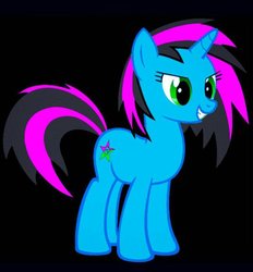 Size: 600x647 | Tagged: safe, artist:raxonxvi, oc, oc only, oc:raxonxvi, pony, cutie mark, femboy, grin, male, recolor, smiling, solo